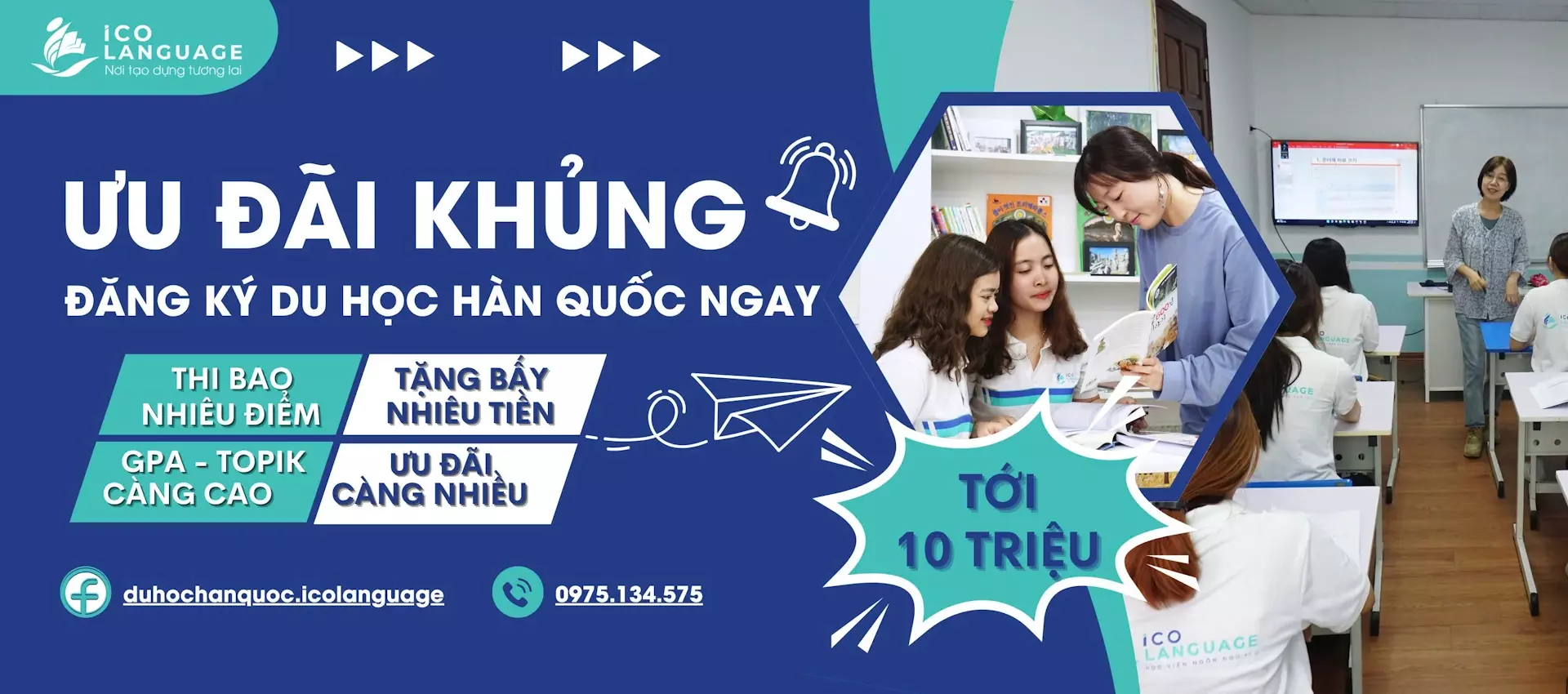 Ưu đãi du học Hàn Quốc tháng 8/2025 tại ICOLanguage